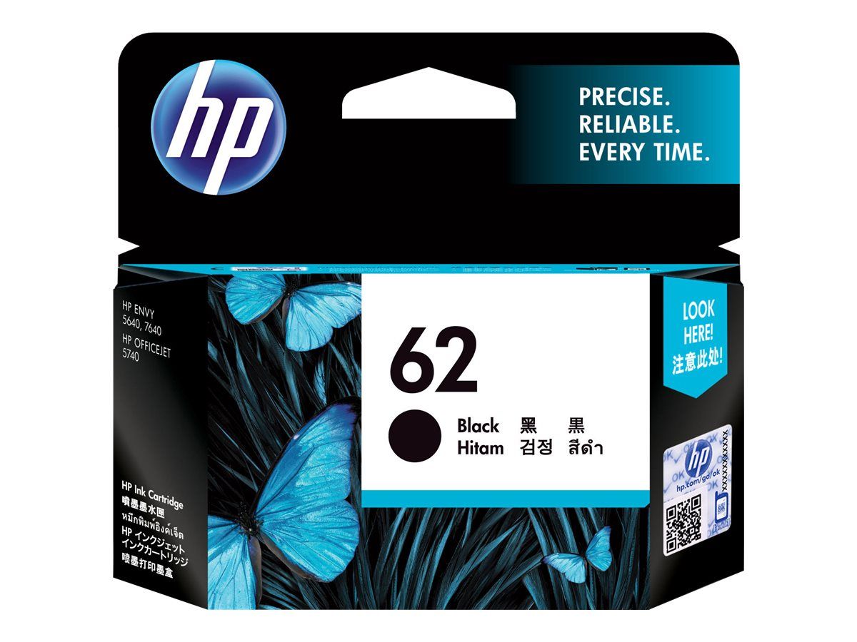 HP 62 - Schwarz - original - Tintenpatrone - für ENVY 55XX, 56XX, 76XX