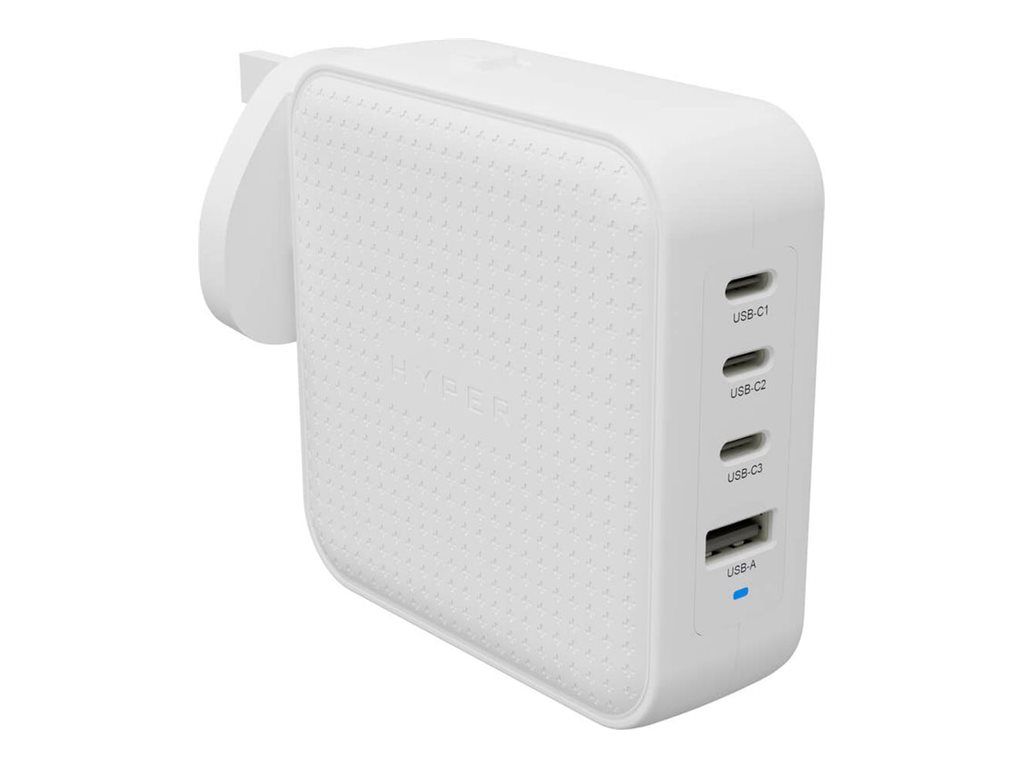 Hyper Targus HyperJuice - Netzteil - GaN - 100 Wh - QC 3.0, Power Delivery 3.0 + PPS - 4 Ausgabeanschlussstellen (USB, 3 x USB-C)