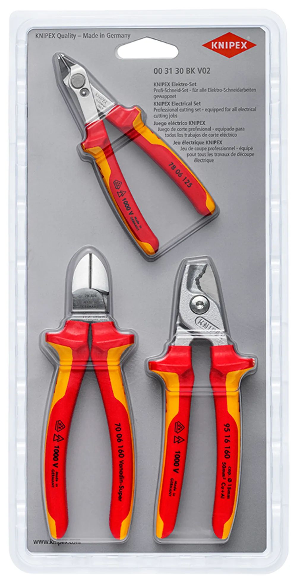 KNIPEX Elektro-Schneidset