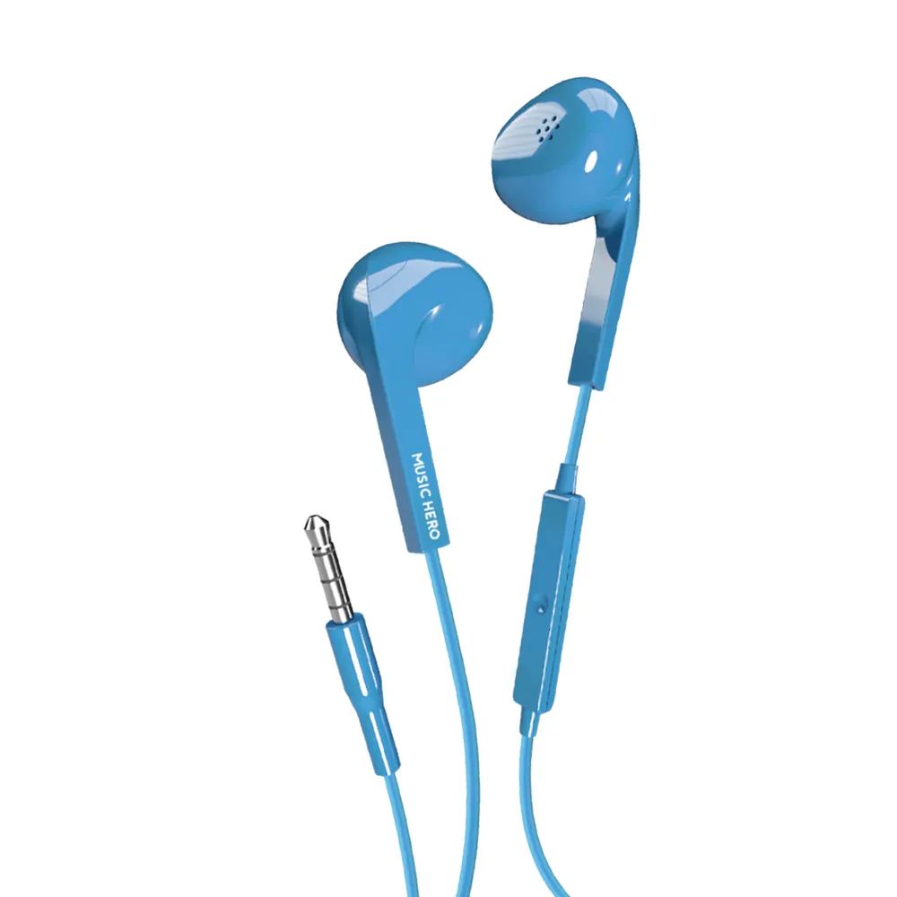 MUSIC HERO PRISM Stereo In-Ear Headset mit Klinkenkabel blau