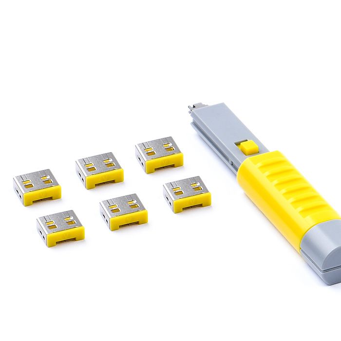 Smart Keeper Basic"USB-A Port" Blocker gelb 6 Stk.+Key - Digital/Daten