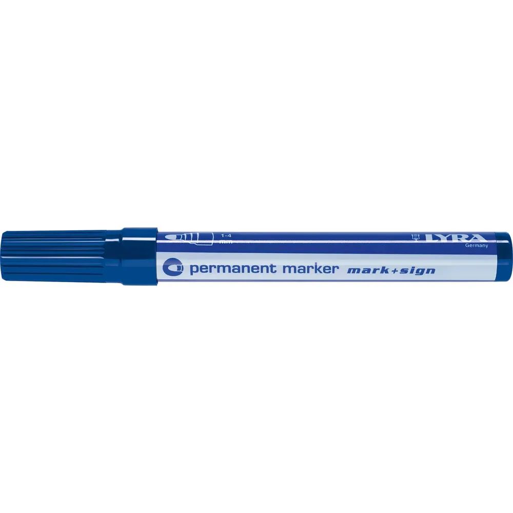 LYRA Permanent-Marker 112 Strichbreite 1-4 mm blau runde Spitze