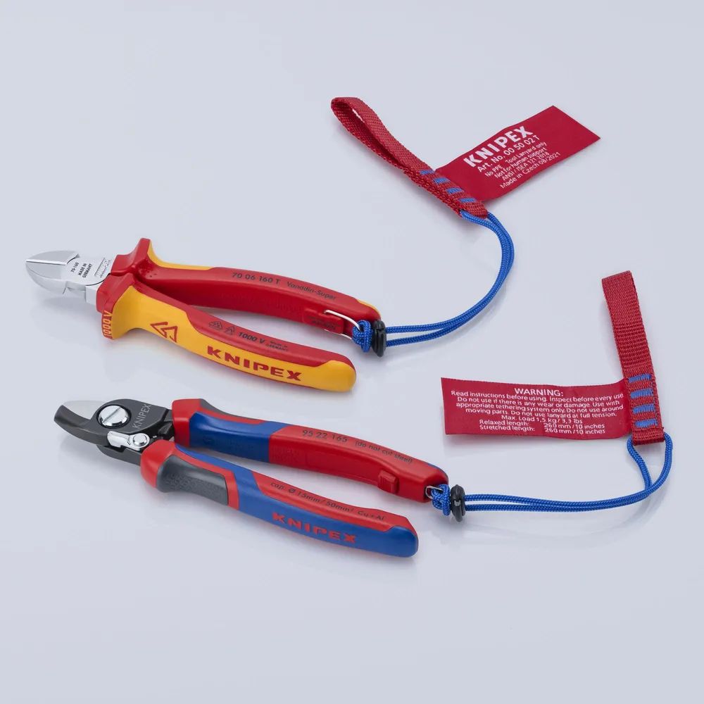 KNIPEX Kabelschere mit Öffnungsfeder mit Comfort-Griffen brüniert 165 mm