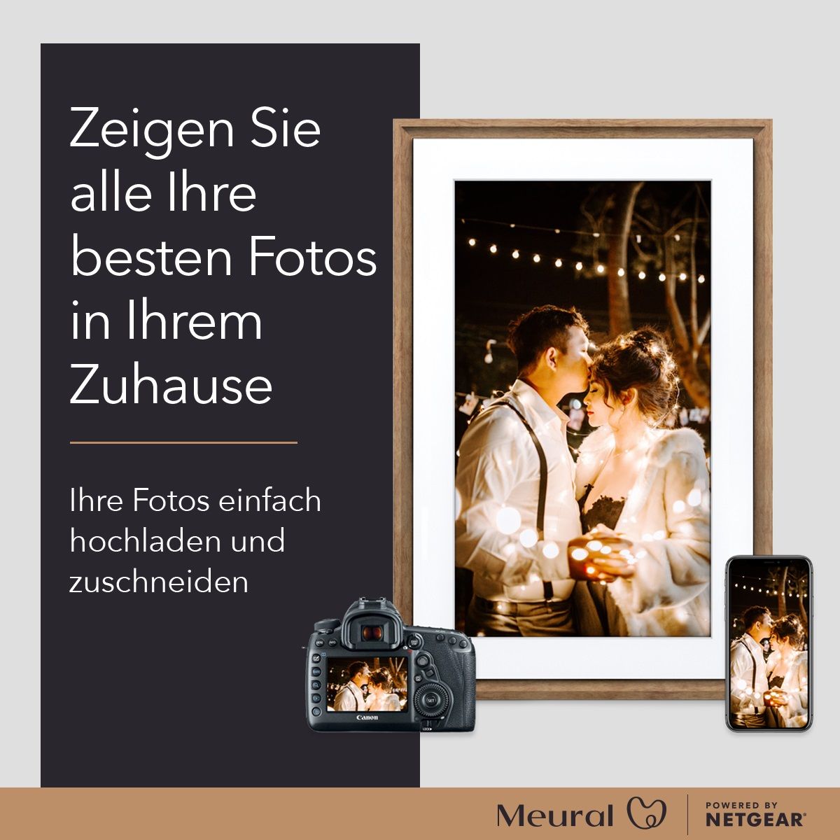 Netgear Meural Canvas II MC327 - Digitaler Bilderrahmen - 2 GB RAM - 8 GB - 68.6 cm (27")