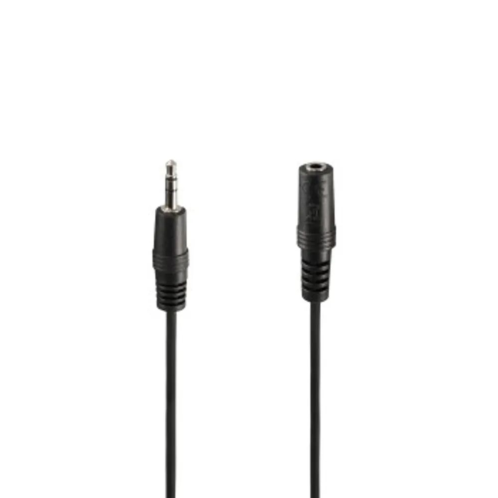 Hama Audio-Kabel, 3,5-mm-Klinken-Stecker/Kupplung, Stereo, 2,5 m