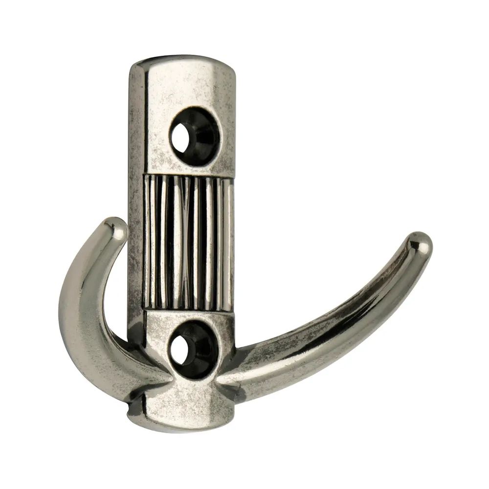 Siro Mantelhaken Argentum Breite 60 mm, Höhe 57 mm, ZN altsilber