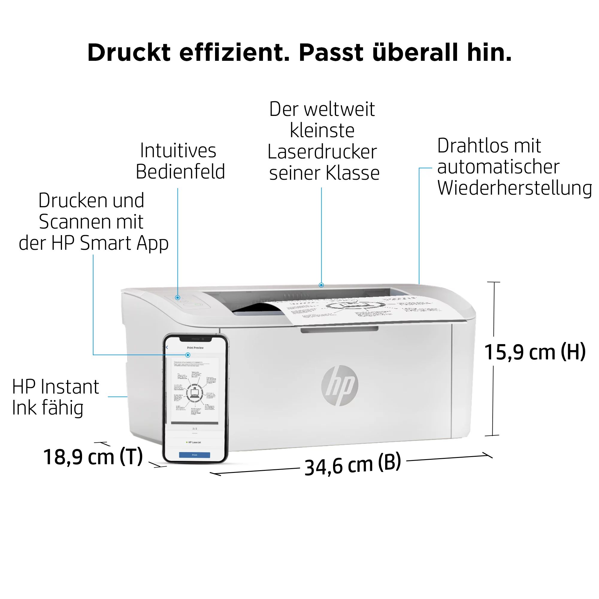 HP LaserJet M110w - Drucker - s/w - Laser - A4/Letter