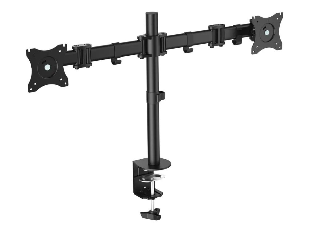 Equip Life - Befestigungskit (Tischmontage, 2 Gelenkarme, Montage für uneingeschränkte Bewegung, 2 VESA-Adapter) - für 2 LCD-Displays - Bildschirmgröße: 33-68.6 cm (13"-27")