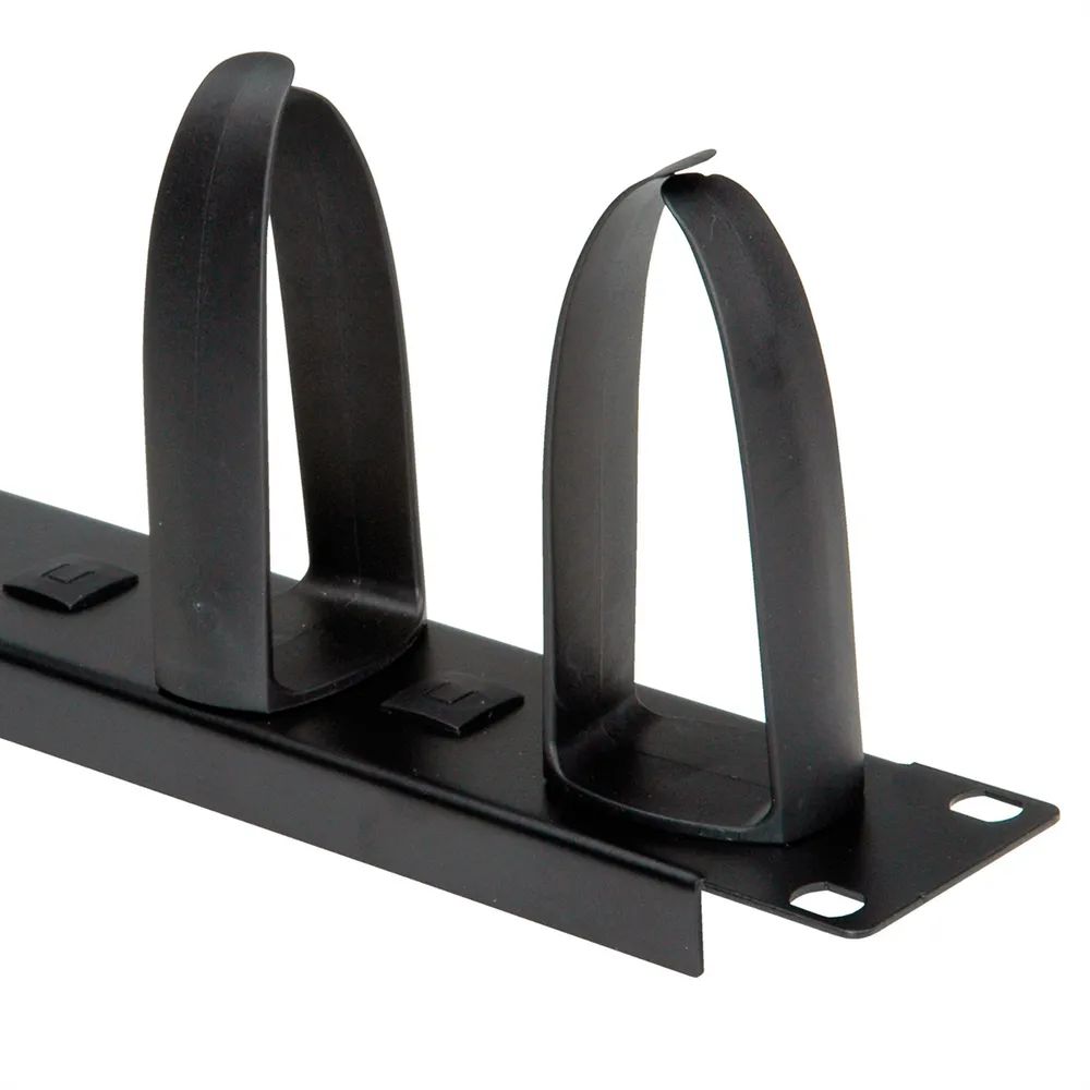 VALUE 19-Zoll-Frontplatte 1HE mit 5 Kabelösen, schwarz