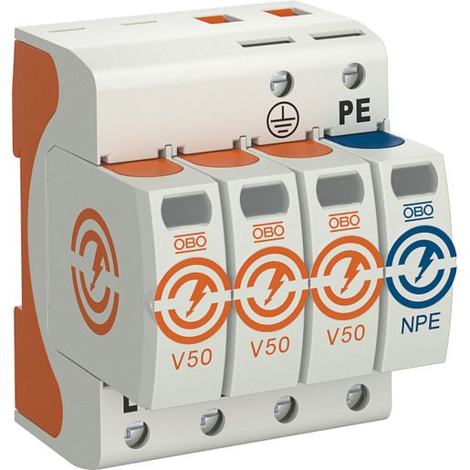 OBO BLITZSTROMABL+ÜSS 3P.+NPE 280V / V50-3+NPE-280 NEU 5093526