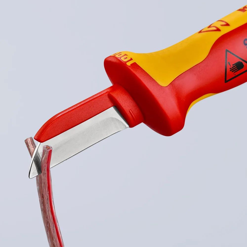 KNIPEX Kabelmesser isolierender Mehrkomponenten-Griff, VDE-geprüft 190 mm