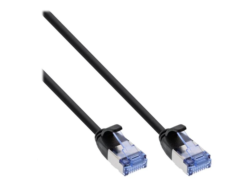 InLine Patchkabel slim - U/FTP PiMf - Cat.6A - schwarz - 2m