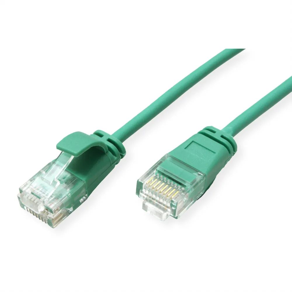 ROLINE UTP DataCenter Patchkabel Cat.6A (Class EA), LSOH, slim, grün, 0,3 m