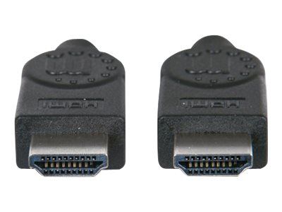 Manhattan HDMI Cable, 4K@30Hz (High Speed), 5m, Male to Male, Black, Ultra HD 4k x 2k, Fully Shielded, Gold Plated Contacts, Lifetime Warranty, Polybag
