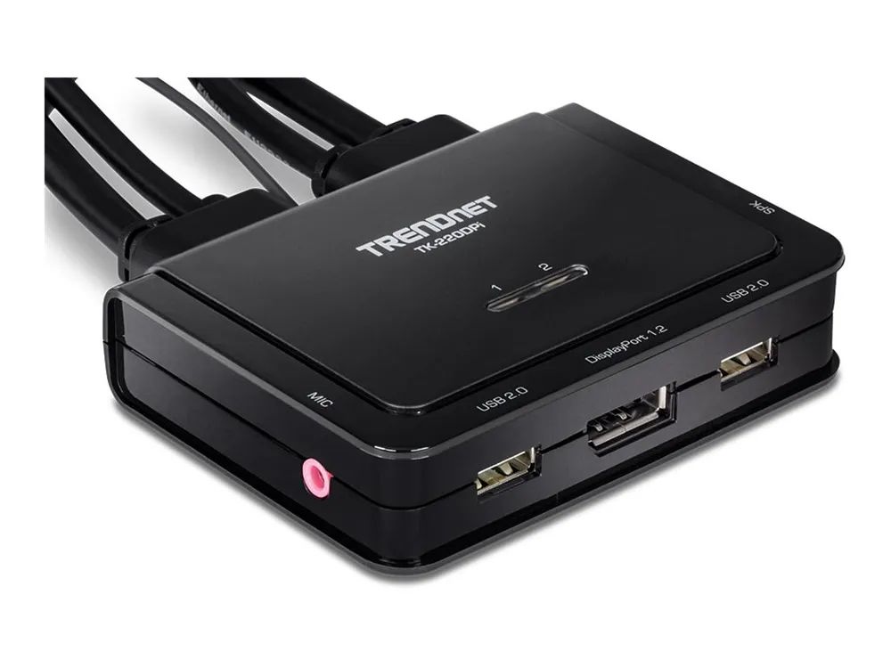 TRENDnet TK 220DPI - KVM-/Audio-Switch - 2 x KVM/Audio