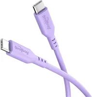Goobay USB-C Kabel USB 2.0 PD 60W lila Silikon 480Mbit/s - Kabel - Digital/Daten
