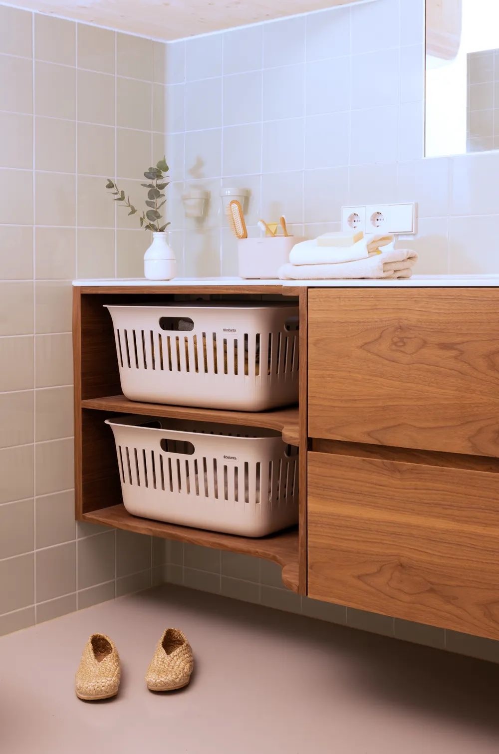 Brabantia Collect-It Wäschekorb 40 L, 2-er Set - Soft Beige