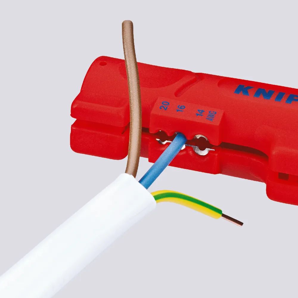 KNIPEX Abmantelungswerkzeug für Flach- und Rundkabel 125 mm