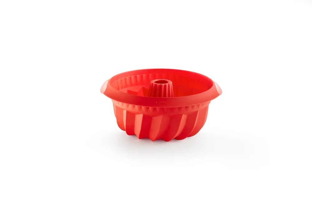 Lékué Tiefe Silikon-Gugelhupfbackform, 22 cm - Red
