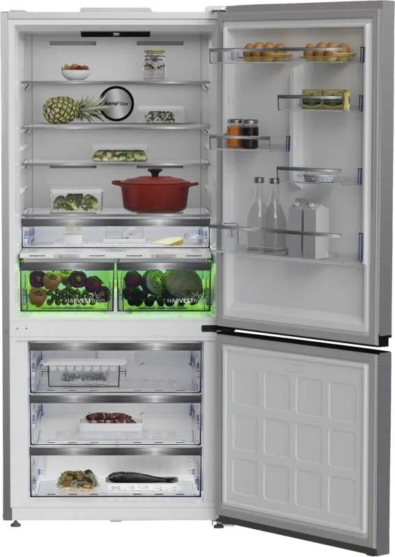Beko B5RCNE615ZXP Stand-Kühl-/Gefrierkombination, Edelstahllook