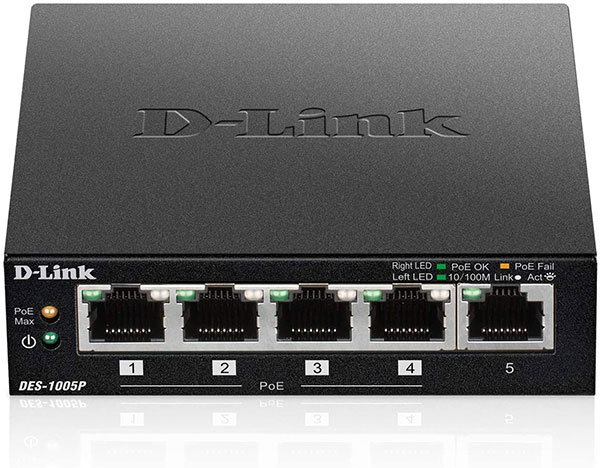 D-Link DES 1005P - Switch - unmanaged - 5 x 10/100