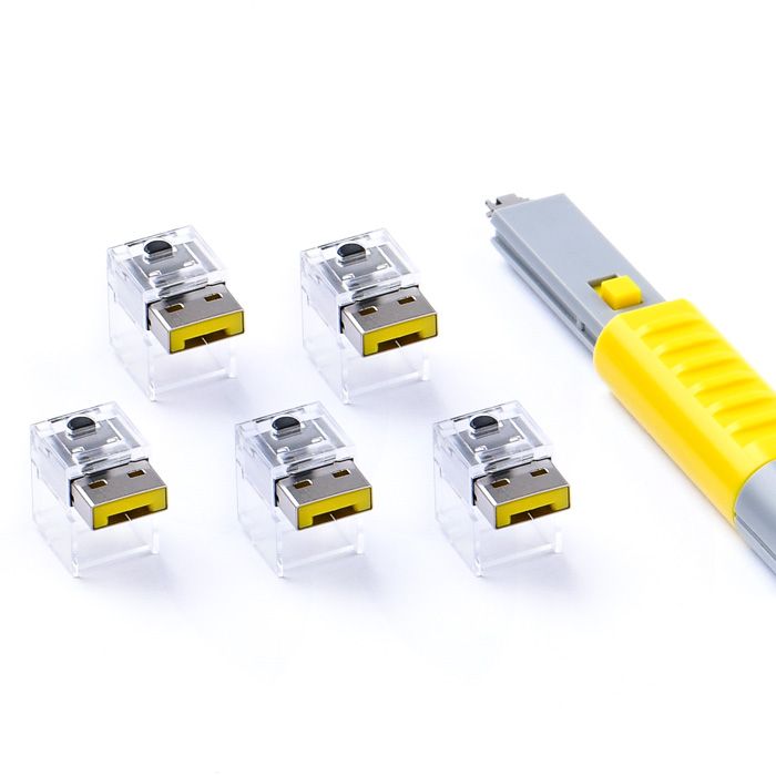 Smart Keeper Basic"LAN Cable" Lock gelb 5 Stk.+Key