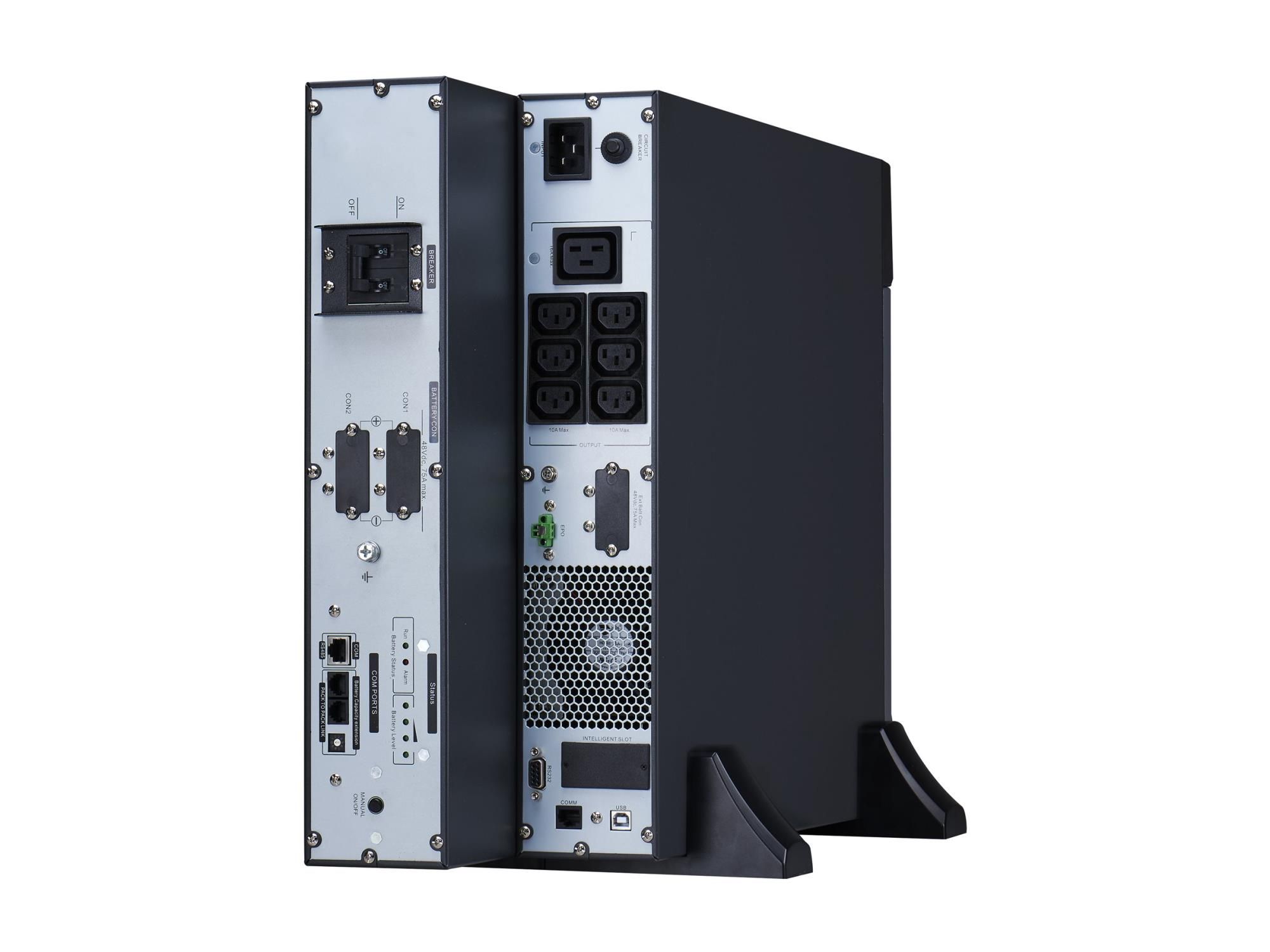 APC Easy UPS On-Line - USV (Rack - einbaufähig) - Wechselstrom 230 V - 2700 Watt - 3000 VA - Lithium-Ionen - RS-232, USB - Ausgangsanschlüsse: 7 - 4U - 48.3 cm (19")