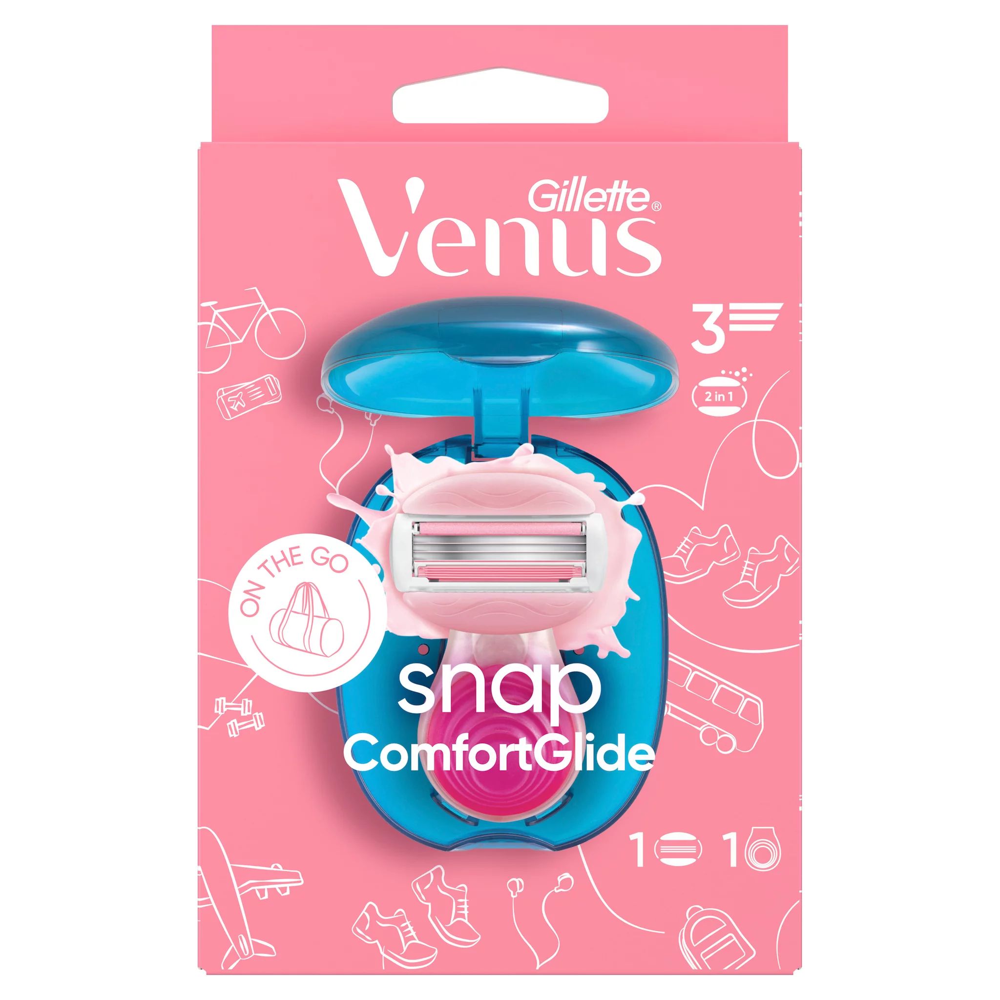 Gillette Venus Comfortglide Spa Breeze Snap Rasierapparat mit 1 Klinge
