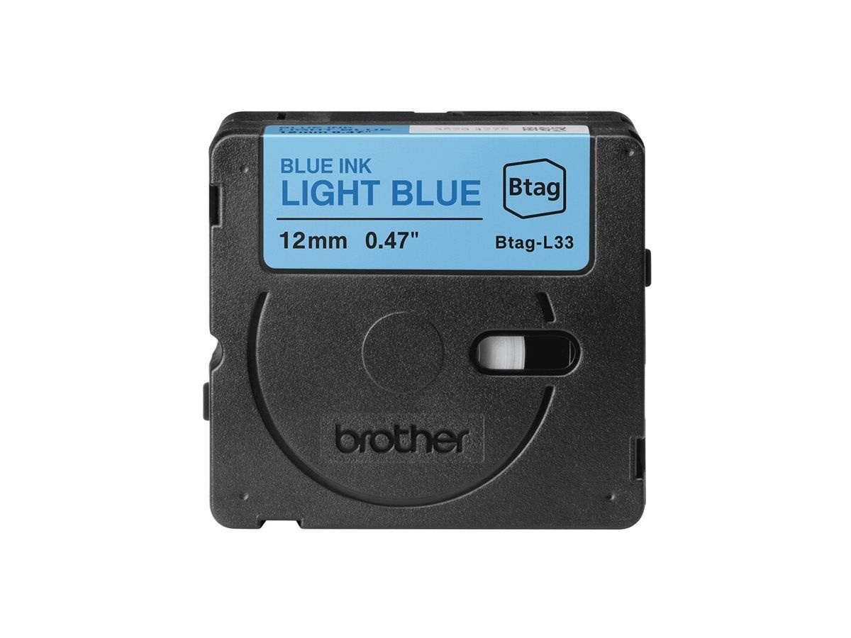 Brother BTAG-L33 - Blau auf hellblau - Rolle (1,2 cm x 4 m)
