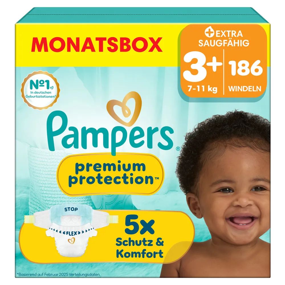 Pampers Premium Protection Gr.3+ Midi Plus 7-11kg 