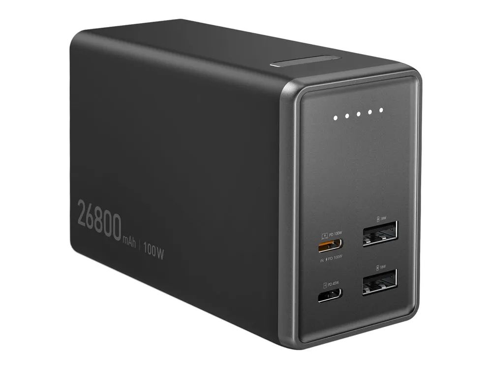 j5create JPB264100 - Powerbank - 26800 mAh - 99.16 Wh - 100 Watt - 5 A - PD - 4 Ausgabeanschlussstellen (2 x USB, 2 x USB-C)