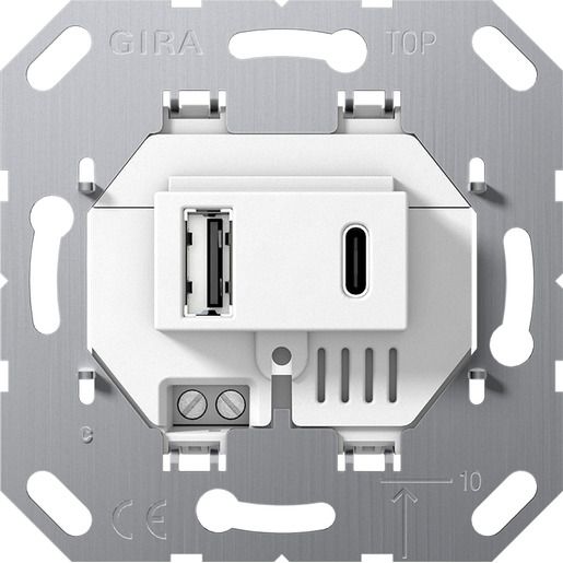 Gira USB-SPGSVERS. 2F TYP A/C WS / GIRA 234900