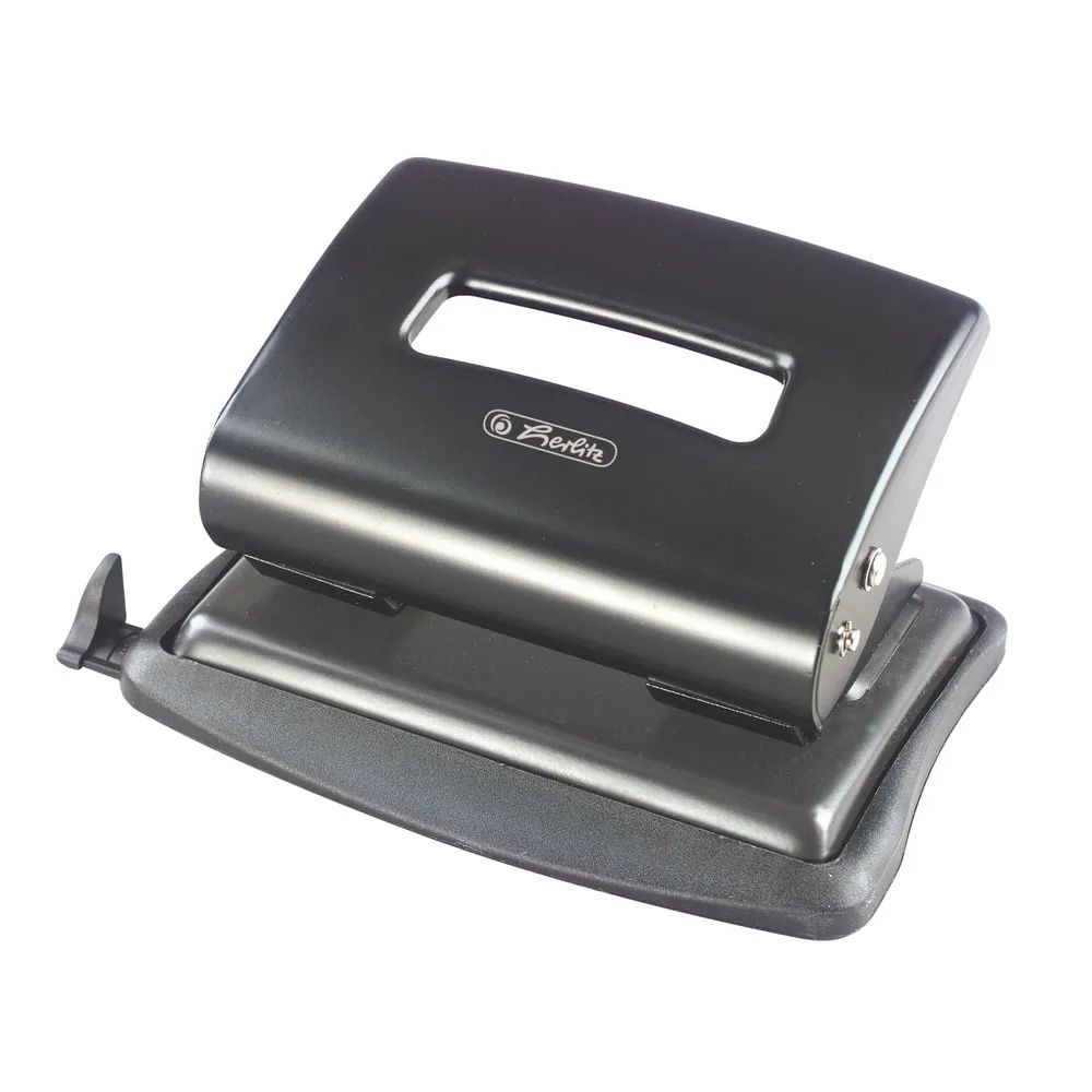 herlitz Locher (Büro) Bürolocher 2,0mm schwarz metall mit Anschlagschiene