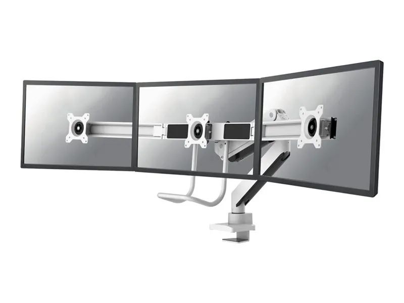 Neomounts NM-D775DX3 - Befestigungskit - Voll beweglich - für 3 LCD-Anzeigen - Aluminium - weiß - Bildschirmgröße: 43.2-61 cm (17"-24")