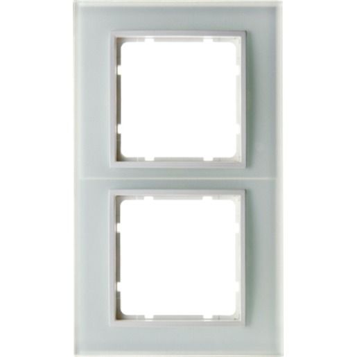 Berker RAHMEN 2-FACH POLARWEISS / BERKER 10126909 B7 GLAS 10126909