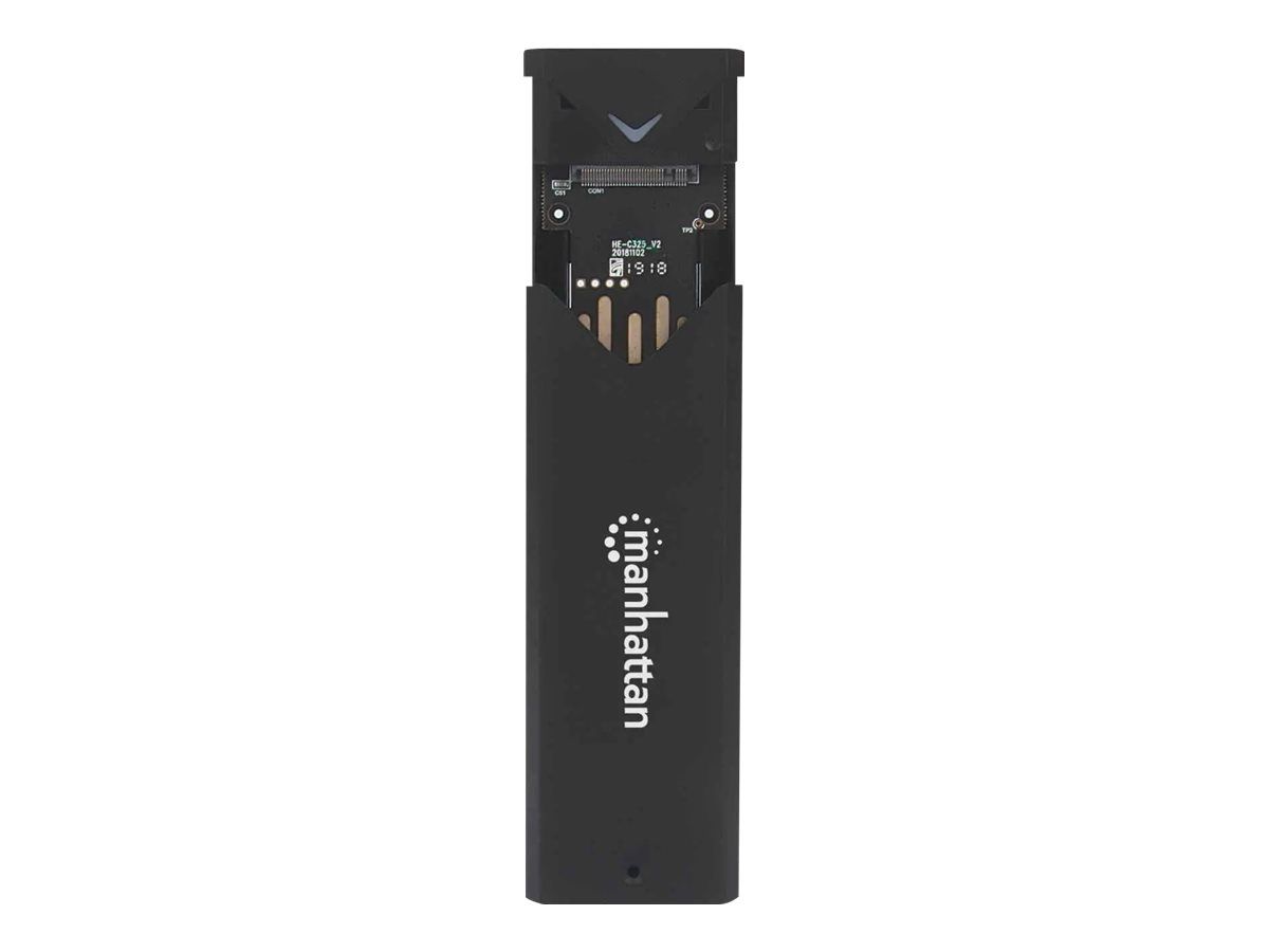 Manhattan M.2 NVMe SSD Enclosure, USB-C Female Connection, 10 Gbps (USB 3.2 Gen2 aka USB 3.1)