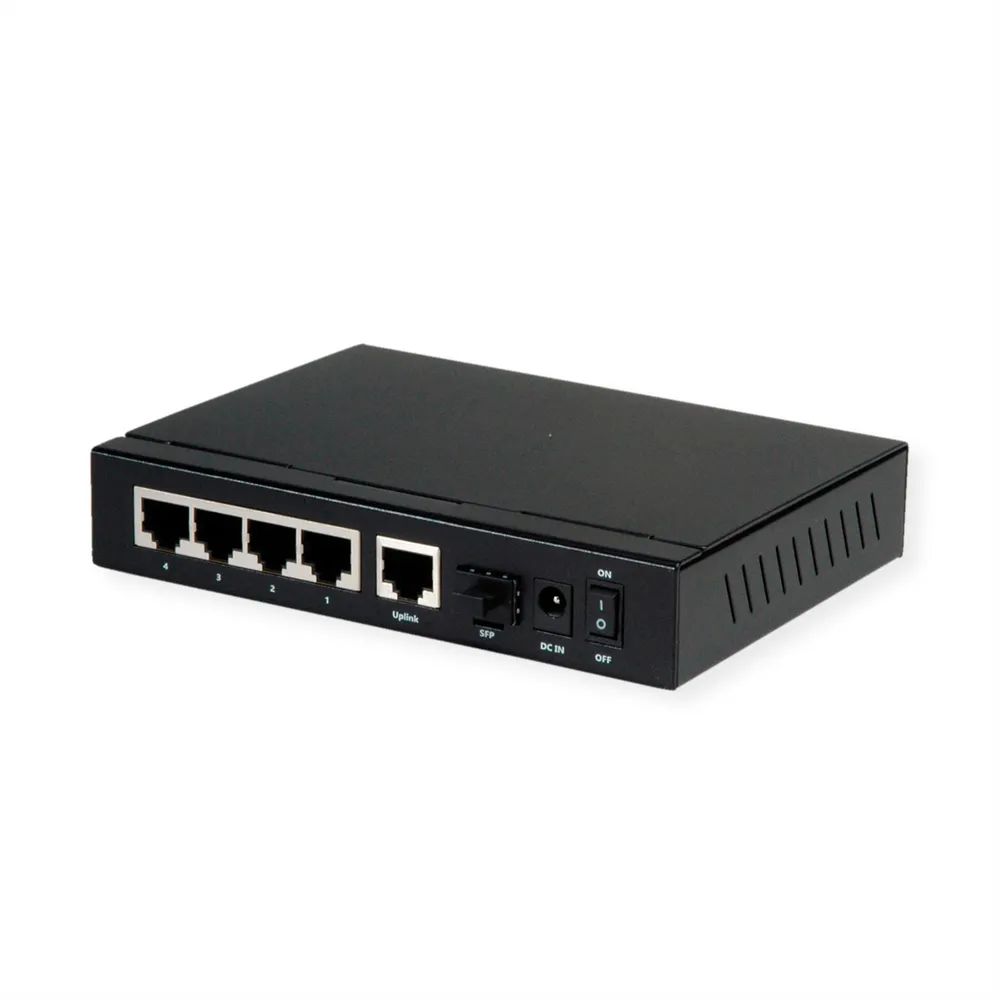 ROLINE Gigabit Ethernet Switch 6 Ports (5x 10/100/1000 + 1x SFP, 4x PoE+)