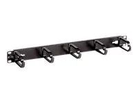Equip Kabelführungsplatte für Schaltschrank - Schwarz, RAL 9005 - 1U - 48.3 cm (19")