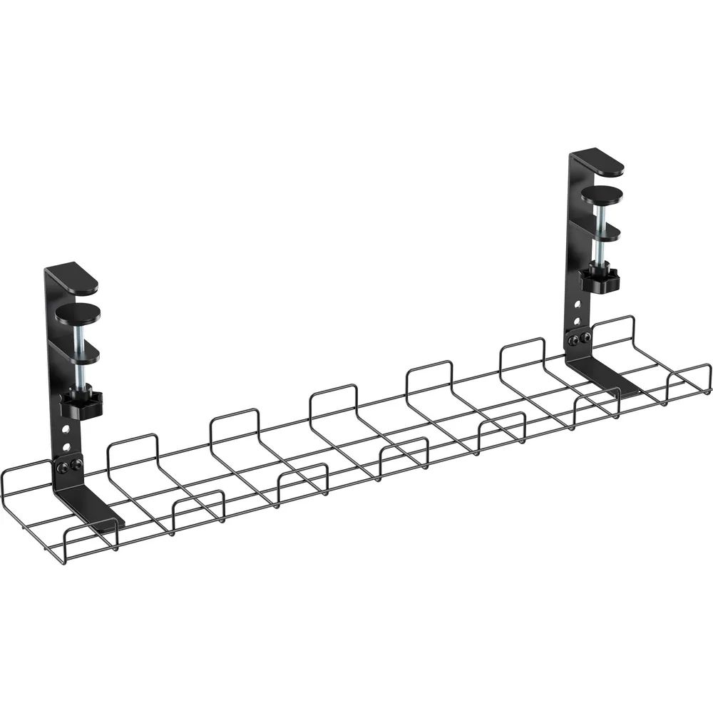 InLine Kabelführungs-Gitter 60cm für Tischmontage mit Schraubklemmen - schwarz
