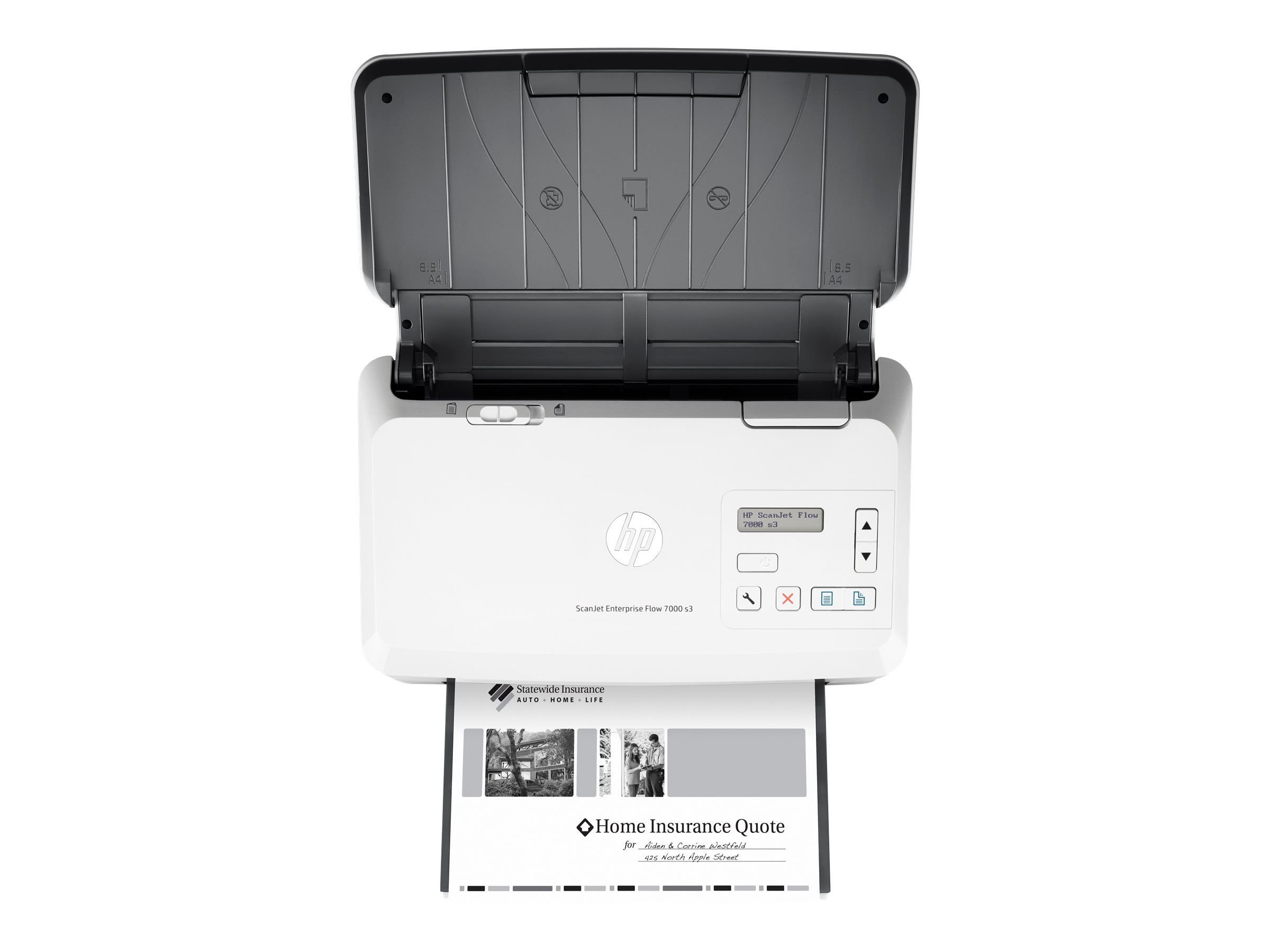 HP ScanJet Enterprise Flow 7000 s3 Sheet-feed Scanner - Dokumentenscanner - Duplex - 216 x 3100 mm - 600 dpi x 600 dpi - bis zu 75 Seiten/Min. (einfarbig)