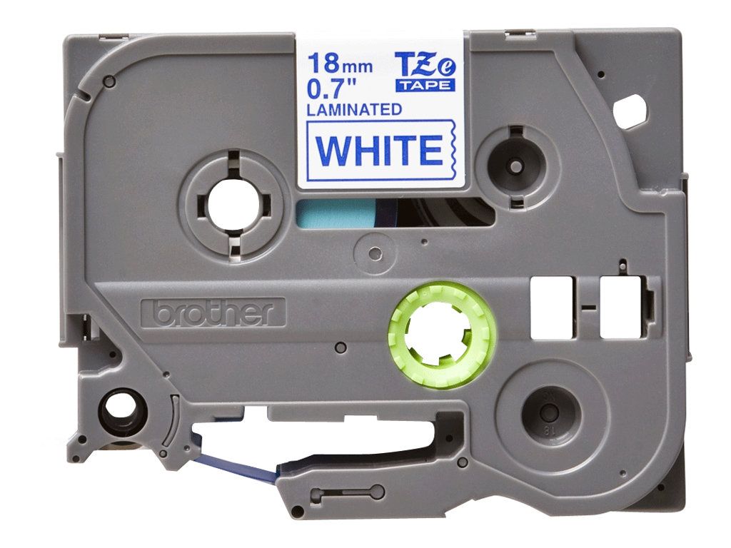 Brother TZe-243 - Standard-Klebstoff - blau auf weiß - Rolle (1,8 cm x 8 m)