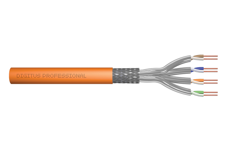 DIGITUS CAT 7 S/FTP Verlegekabel, 100 m, Simplex, Dca-s1a, d0, a1