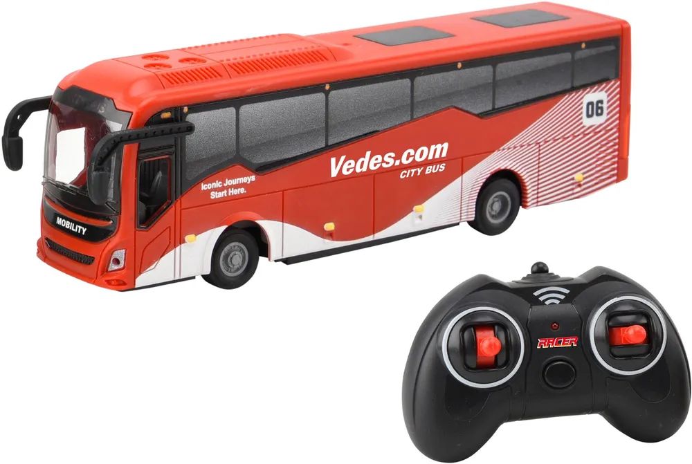 VEDES Großhandel GmbH - Ware Racer R/C Bus mit Licht, 2.4 Ghz,1:64