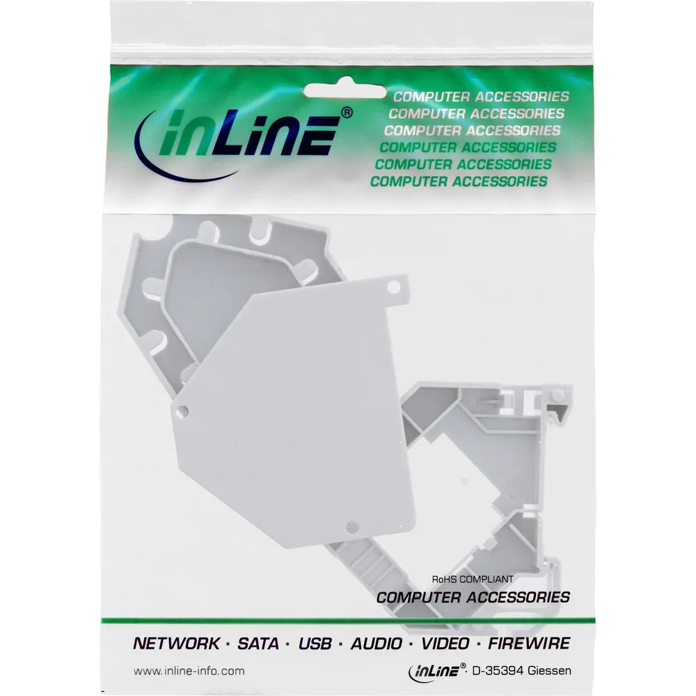 InLine Keystone SNAP-In LWL Keystone Modulhalter - 1-fach für Hutschiene