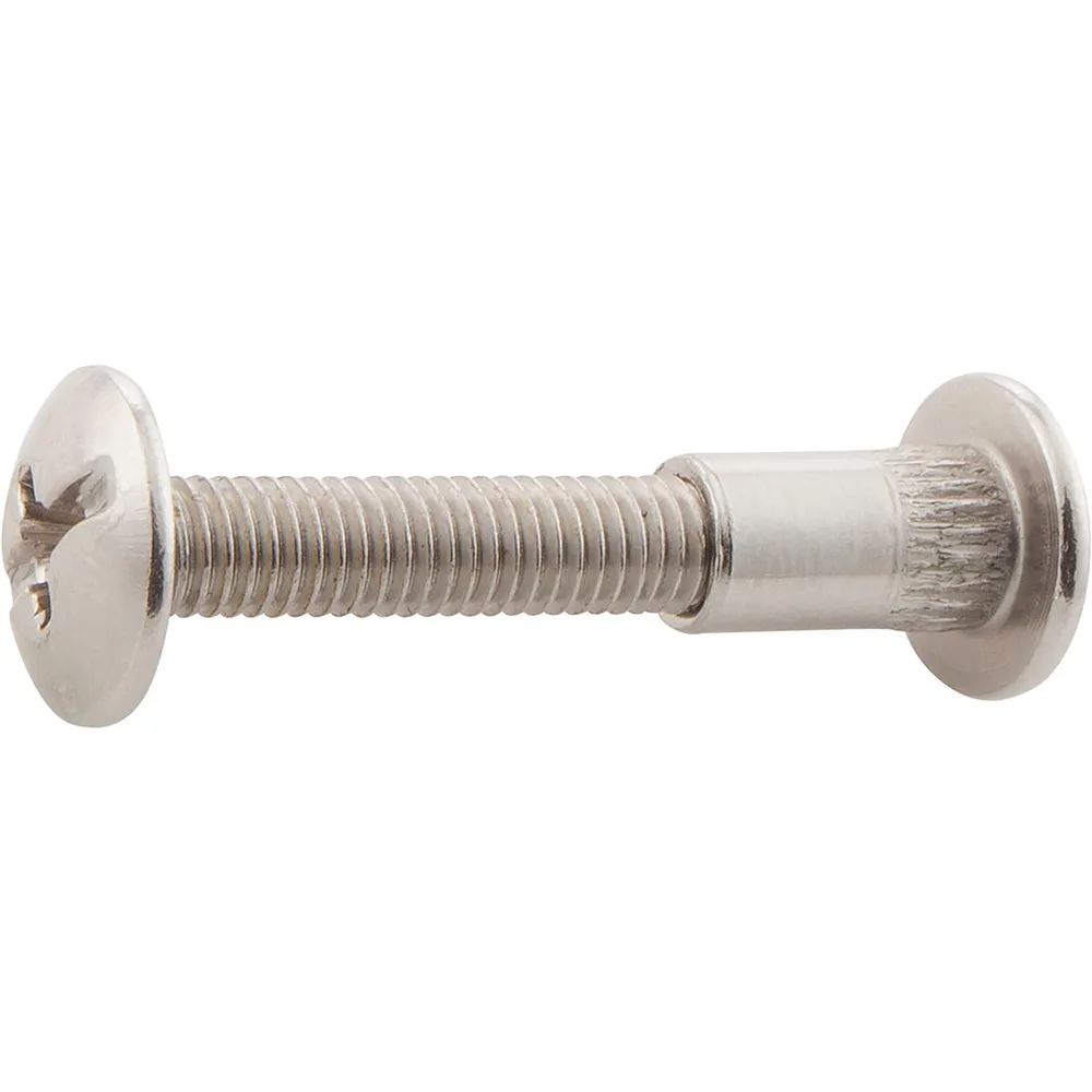 Schachermayer VVP SECOTEC Verbindungsschrauben M6 vernickelt für Holzstärke 35-42 mm SB-8 BL2