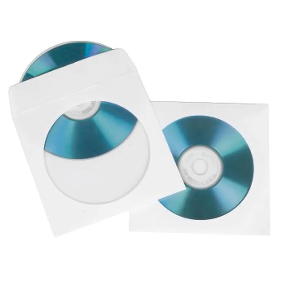 Hama CD-/DVD-Papierhüllen, 50er-Pack, Weiß
