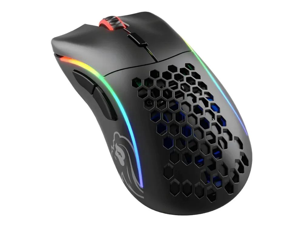 Glorious PC Gaming Race Glorious Model D - Maus - ergonomisch - Für Rechtshänder - 6 Tasten - kabellos, kabelgebunden - 2.4 GHz, USB-C - kabelloser Empfänger (USB)