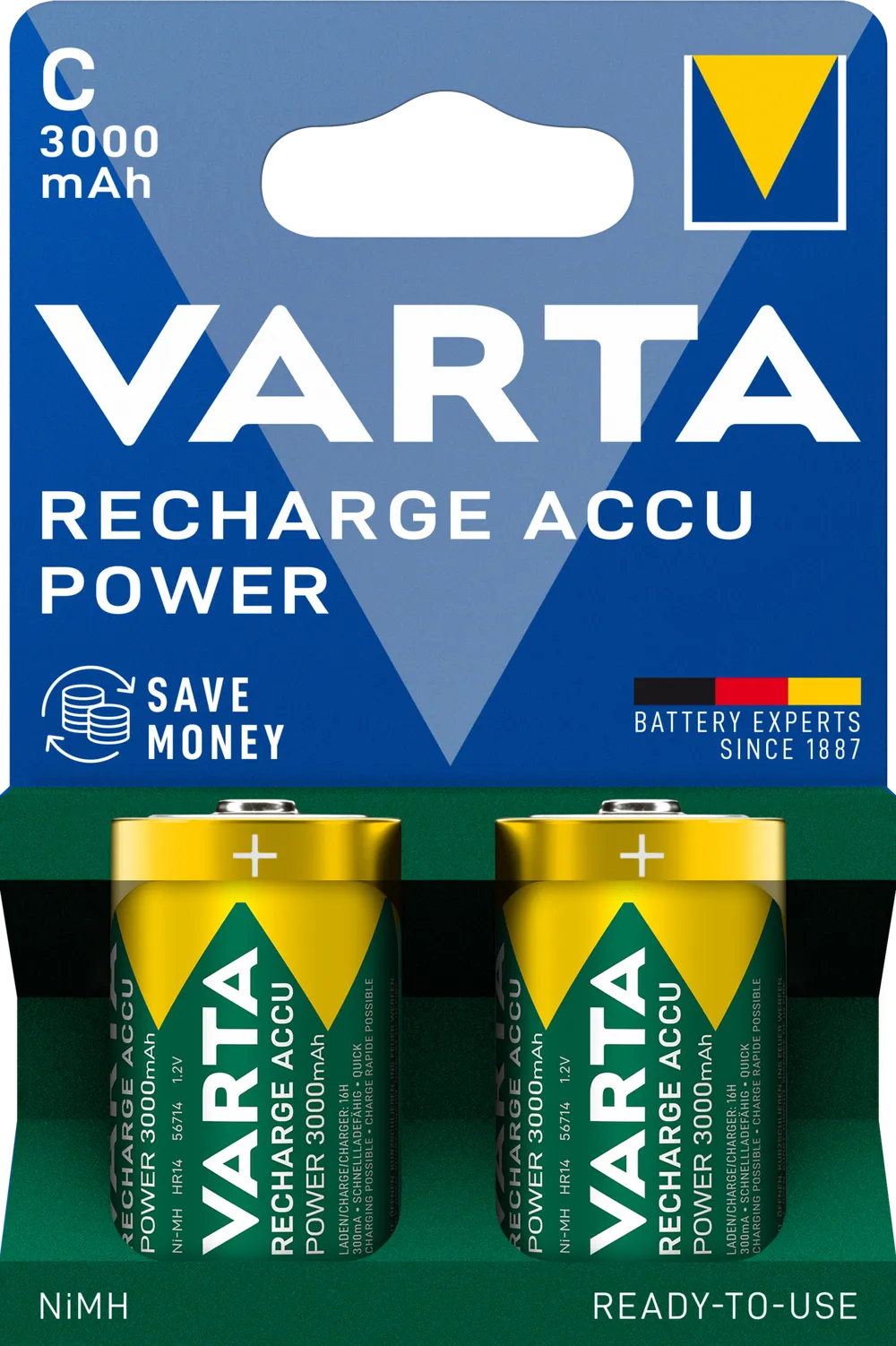 VARTA RECHARGE ACCU Power C 3000mAh Blister 2