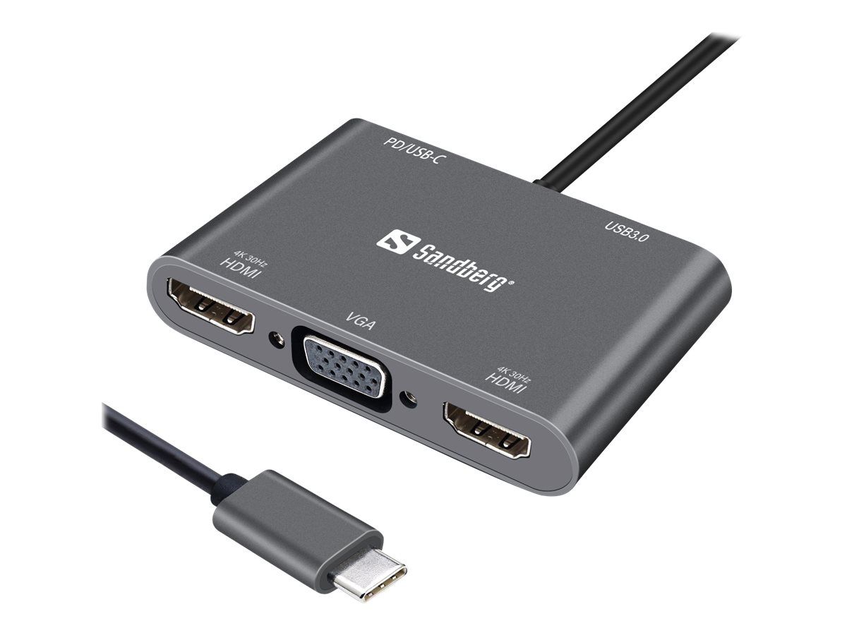 SANDBERG USB-C Dock - Dockingstation - USB-C
