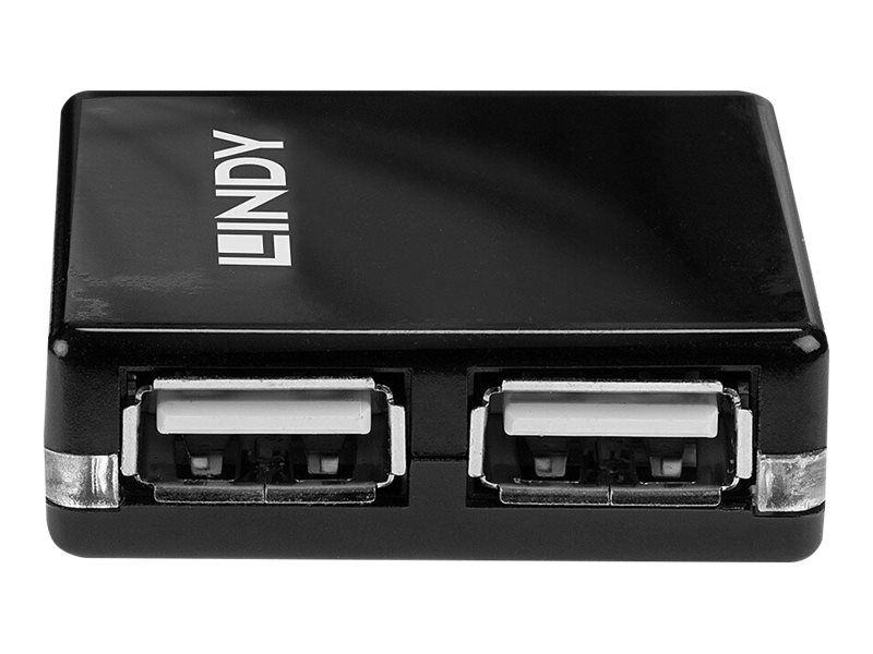 Lindy 4 Port USB 2.0 Mini Hub - Hub - 4 x USB 2.0